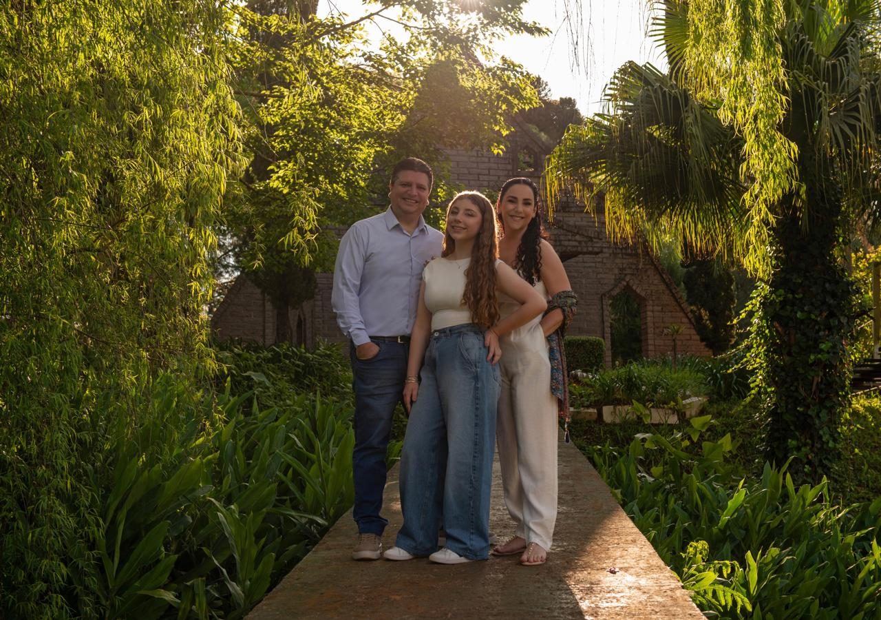 Douglas, Rafaela e Marielle — família